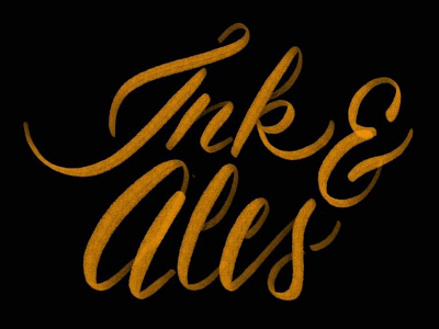 Ink & Ales Lettering Practice