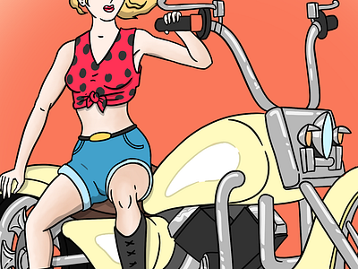 Sneek Peak of a Pinup illustration manga studio pinup