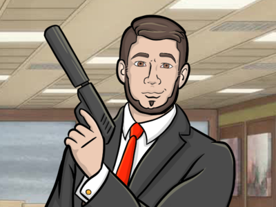 Archer Stylized Caricature of a Friend archer cartoon manga studio illustration