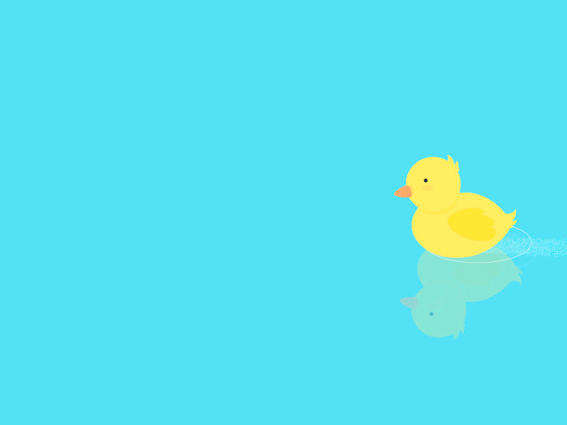 Floating buddy animation character duck ducktales illustration motion motion animation swim swimming