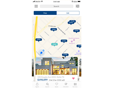 Active Listing active app buy card house listing map mobile real estate sell