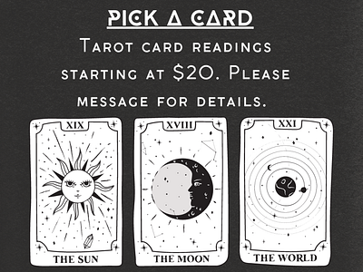 Tarot Reading Ad graphic design