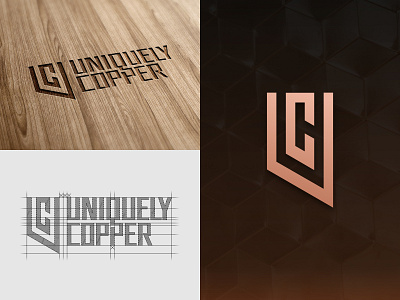 Uniquely Copper re-design 1/3 brand branding design designer graphic design logo vector