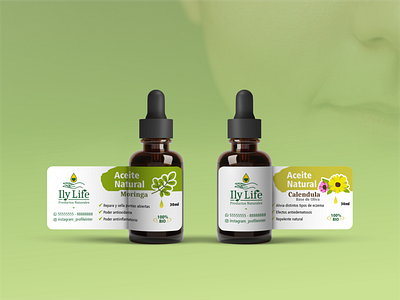 Ily Life natural oils label design 1/2