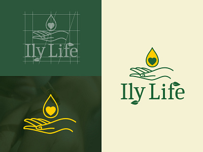 Ily Life Brand Design 1/2 beauty brand branding design designer graphic design green logo naural oil vector