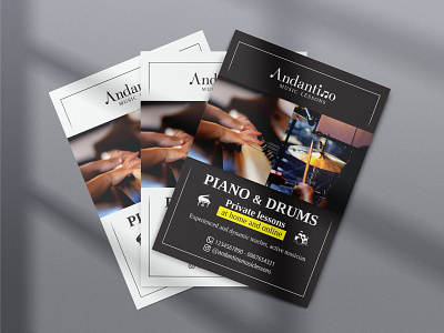 Andantino Music Lessons flyer design