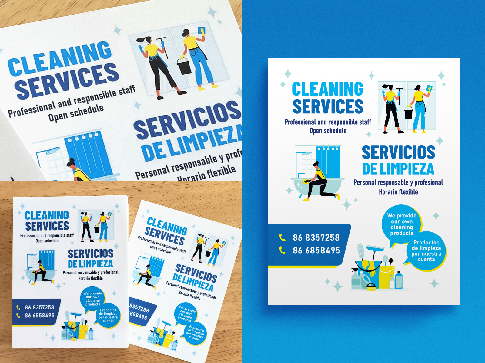 Cleaning Services startup flyer design 1/2 by Ian Ponce on Dribbble