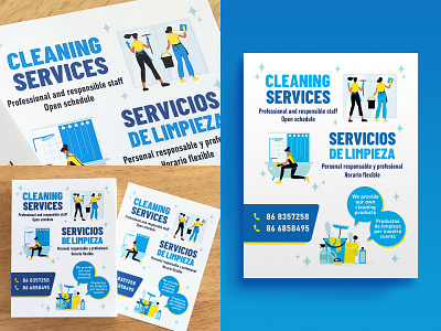 Cleaning Services startup flyer design 1/2