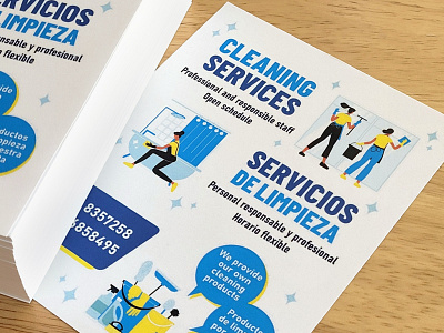 Cleaning Services startup flyer design 2/2 advertisement blue cleaning design designer flyer graphic design paper print printable