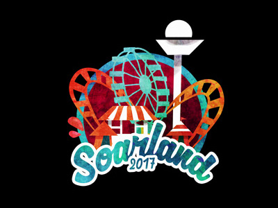 Soarland Logo 2017 carnival design illustrator logo photoshop ride roller coaster soar