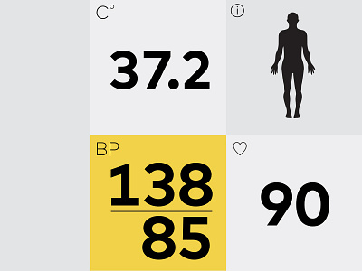 Health Monitoring App app clean health infographics numbers typography ui