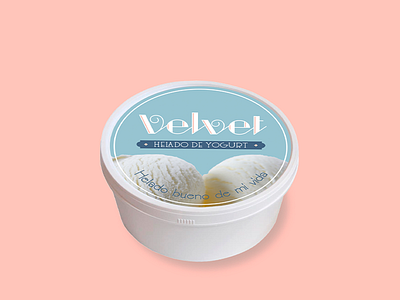 velvet yogurt ice cream branding design graphic design logo packaging typography vector