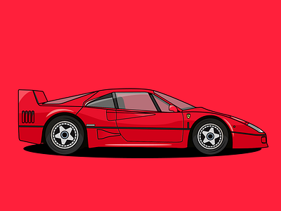 Vector Ferrari Car adobe adobe illustrator art artwork creative design designer flat graphic graphic design illustration vector
