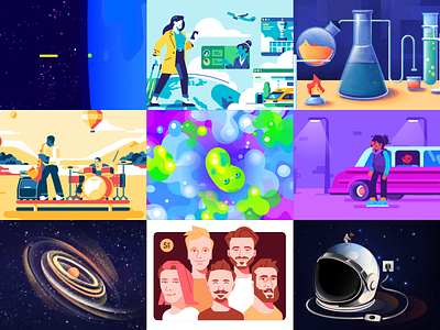 Best nine - 2021 2021 best nine character animation collection illustration kurzgesagt motion design motion graphics music science space universe walk cycle