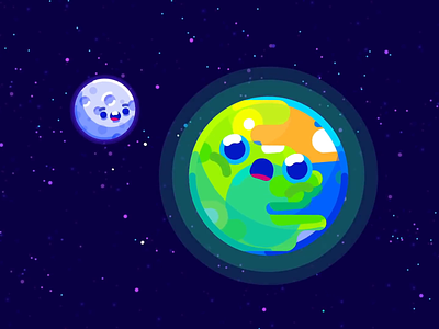 Kurzgesagt - Strange stars 1 character animation earth illustration impact kurzgesagt moon motion design motion graphics planet science space star strange matter universe