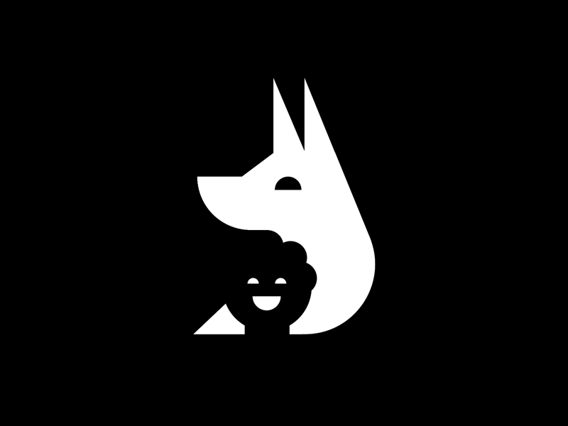 Camillo Frigeni - Logo animation animated logo animation circle dog gif graphic design logo logo animation motion design smile square triangle