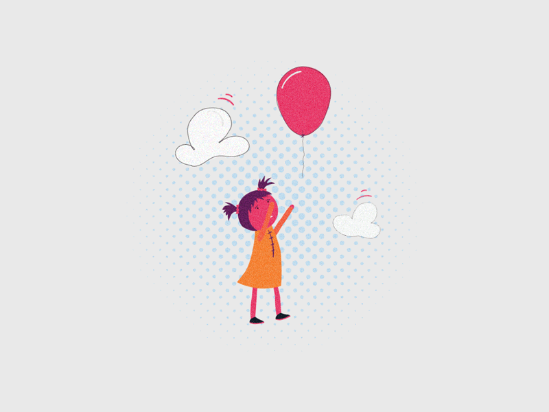 Piano C - Child balloon child clouds gif illustration motion design motion graphics spot video