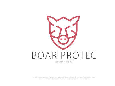 Boar logo, animal logo