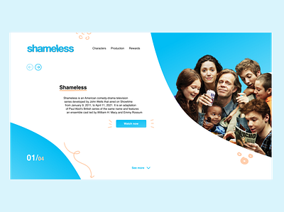 Shameless - UI Design - #4 Shots branding design hbo hero logo series shameless show ui web