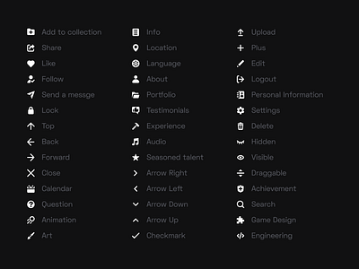 16x16 icons for a work-in-progress project 16px 16x16 black icon icon design icon set iconography minimal small icons white