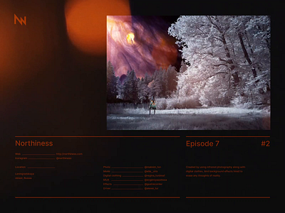 Northiness Episode 7 3d ae after effects art digital art fashion infrared layout light leaks photography typography video video effects visual effects