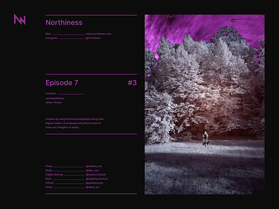 Northiness Episode 7 3d ae after effects art digital art fashion infrared layout light leaks photography typography video video effects visual effects
