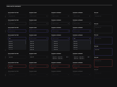 Input components combo box combobox component components library dark background dark mode design system select text field ui components ui kit ui library web web design web design system web ui website