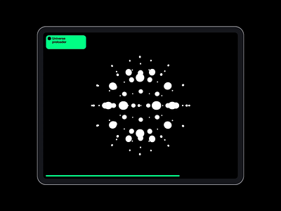Universe preloader 3d 3d animation animation experimental loading loading animation preloader web design