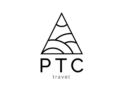 Logo design for PTC travel agency branding logotype