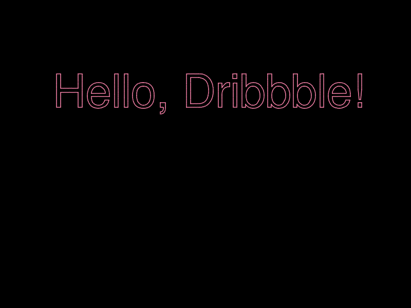Hello Dribbble generative art hello processing