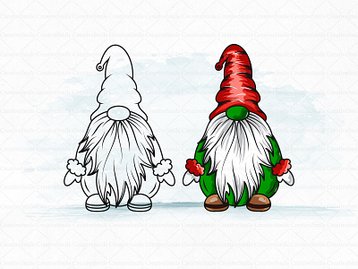 Gnomes custom illustration design custom design gnomes illustration lineart