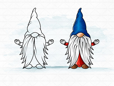 Gnomes Illustration Design custom design gnomes illustration lineart