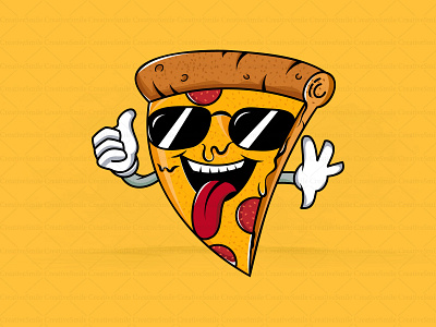 Pizza Character Design custom design graphic design illustration lineart vector