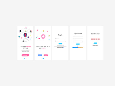 Datting app UI appdesign graphic design illustration ui ux