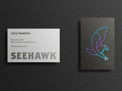 New Personal Brand black blue branding business card charcoal foil grey iridescent logo