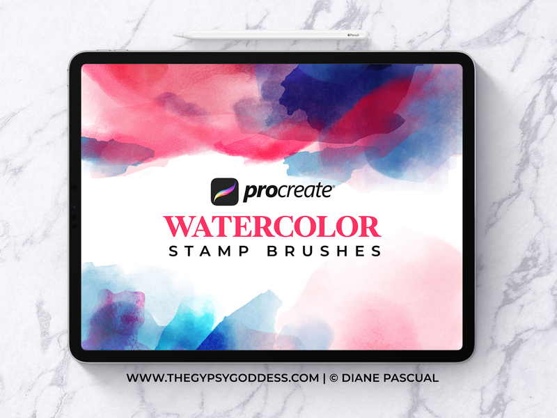 Procreate Watercolor Brushes Free this week! abstract boho brushes graphic design ipadpro procreate procreate brushes stamp brushes watercolor