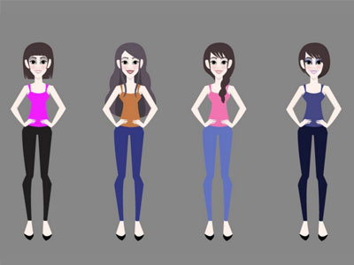 Skechers Girls Concept 2d character 2d vector art character design character illustration illustration