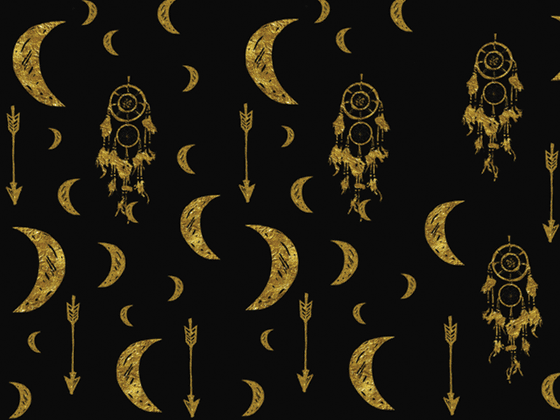 Golden Moon arrows dreamcatcher gold moon