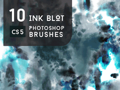 10 Ink Blot Photoshop Brushes CS5