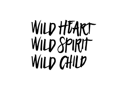 Wild Heart design gypsy hand lettering heart illustration mystic typography wild at heart wild child wild spirit women artist