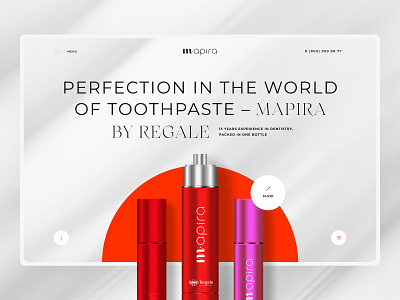 Mapira - Landing page for toothpaste design landing onepage site ui ux web