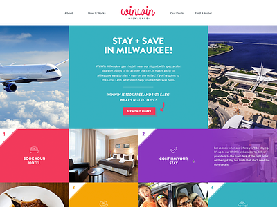 WinWin deals family hotel milwaukee travel vacation web design