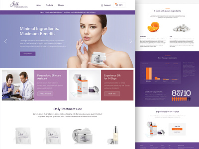 Silk Therapeutics beauty health silk web design website