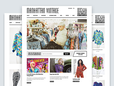 Manhattan Vintage Clothing Show ecommerce design fashion manhattan vintage store design vintage clothing web design website