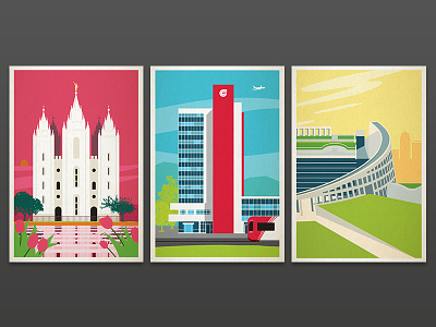 Salt Lake Architecture Posters architecture lds temple library post modern poster series posters