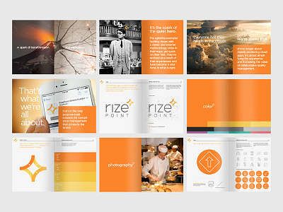 RizePoint Brand Book brand bible brand book brand identity guidelines identity standards layout rebranding software technology