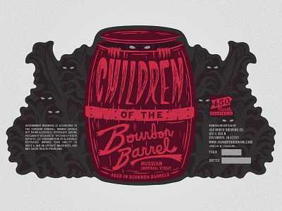 Die cut bomber label craft beer die cut illustration label design lettering