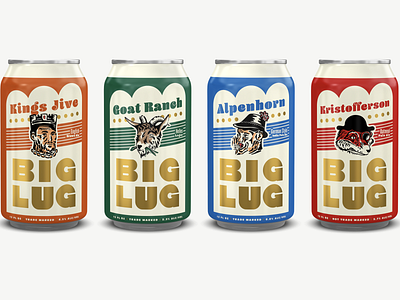 Big Lug Cans beer colorful design illustration packaging