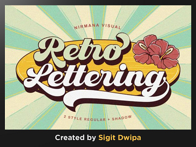 Retro Lettering Font apparel fonts calligraphy fonts fashion font retro retro font vintage vintage fonts