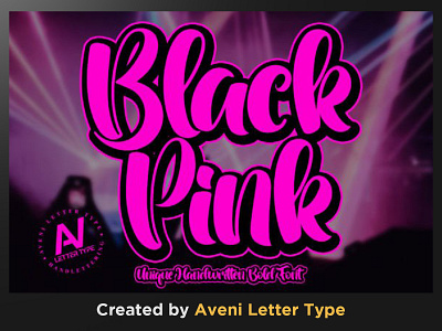 Black Pink Font